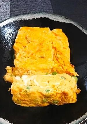 エンドウ豆入りだし巻き卵-レシピのメイン写真
