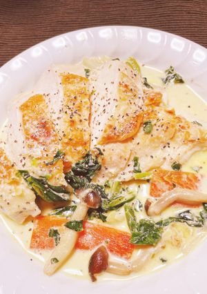鶏むね肉のクリーム煮-レシピのメイン写真