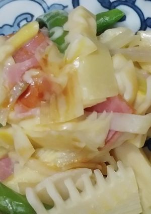 ベーコンと筍とチーズの炒め物-レシピのメイン写真