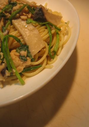 鶏ときのこの豆乳みそパスタ-レシピのメイン写真
