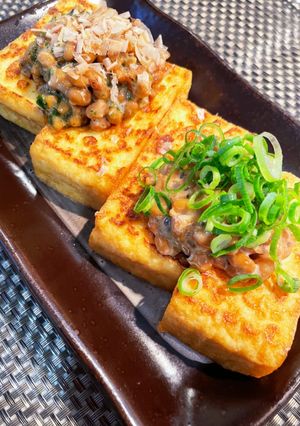 お財布おたすけ　カリカリ厚揚げ焼き納豆-レシピのメイン写真