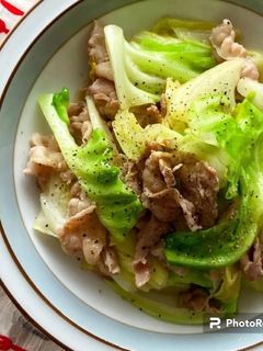 お財布おたすけ*豚バラの塩ダレキャベツ-レシピのメイン写真