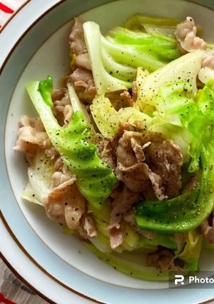 お財布おたすけ＊豚バラの塩ダレキャベツ-レシピのメイン写真