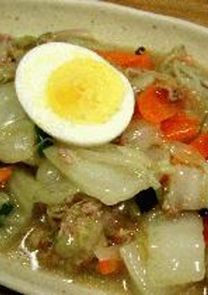 はなびし草の中華風豚肉と白菜の炒めあんとじ-レシピのメイン写真