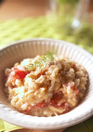 ちりめんとトマトのたまごリゾット-レシピのメイン写真