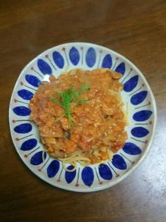 ヴィーガン重ね煮トマトソースパスタ-レシピのメイン写真