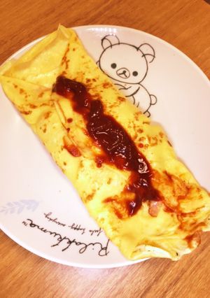 スクランブルベーコンエッグのクレープ包み-レシピのメイン写真
