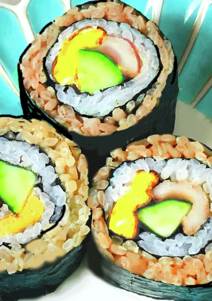 こどもの日！鰻きゅう風太巻き♡-レシピのメイン写真