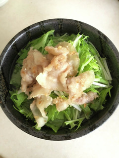 カリカリ豚と水菜の塩うどん☆-レシピのメイン写真
