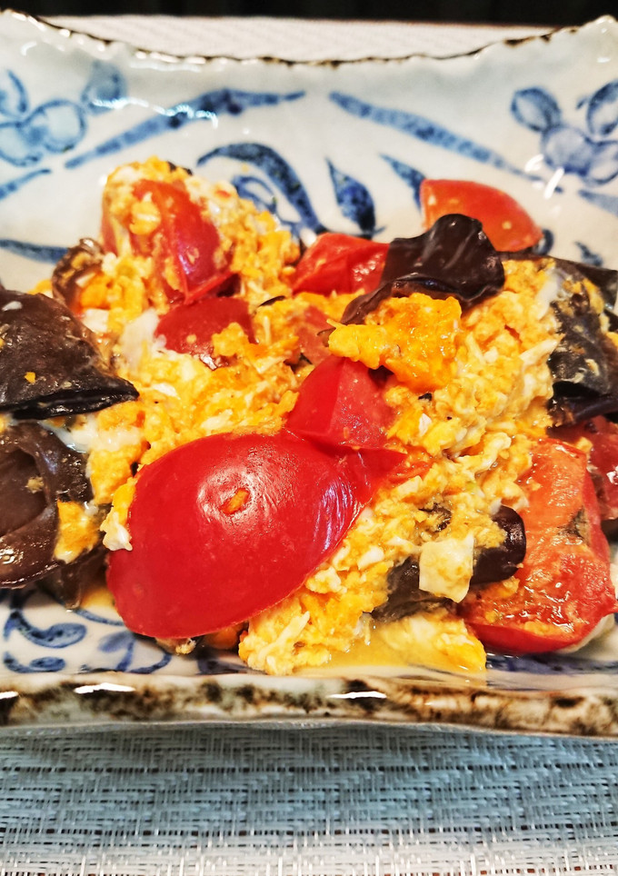 トマトとキクラゲ、卵の中華炒め-レシピのメイン写真