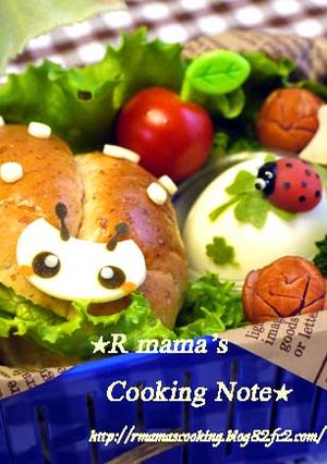簡単キュート☆てんとう虫サンドのお弁当-レシピのメイン写真