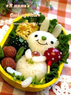 簡単キュート☆うさぎちゃんのお弁当-レシピのメイン写真