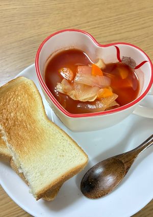 野菜たっぷり！トマトスープ-レシピのメイン写真