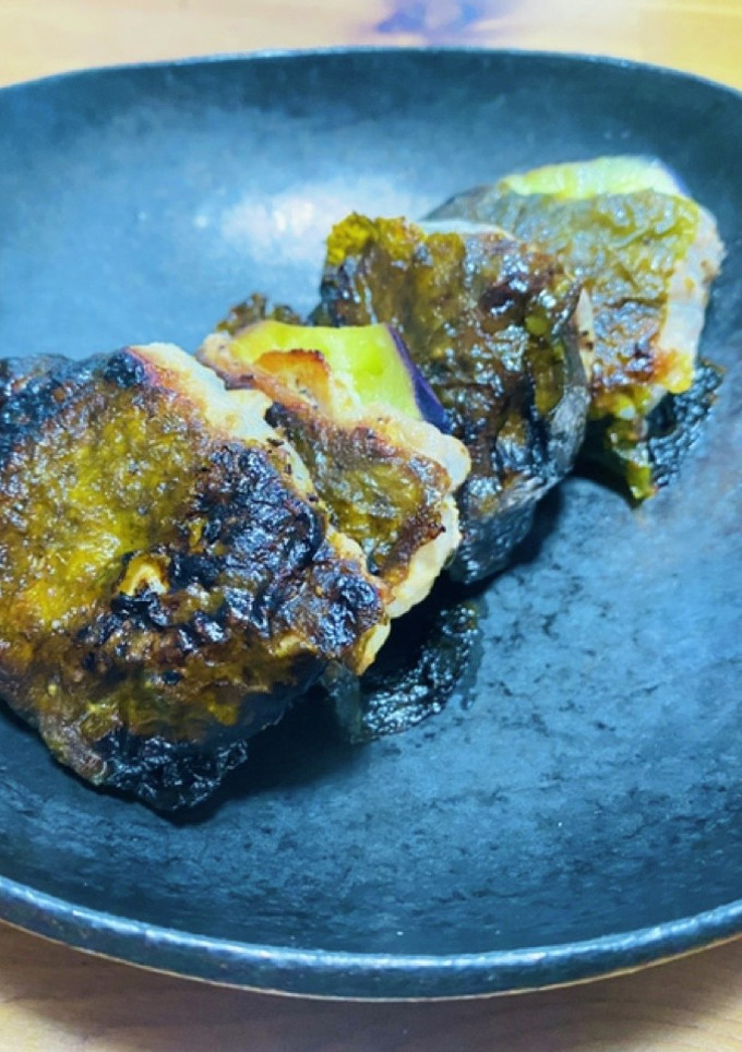 【簡単】豚肉とナスの海苔巻き-レシピのメイン写真