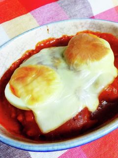 カボチャとゆで卵のミートソースチーズ焼き-レシピのメイン写真