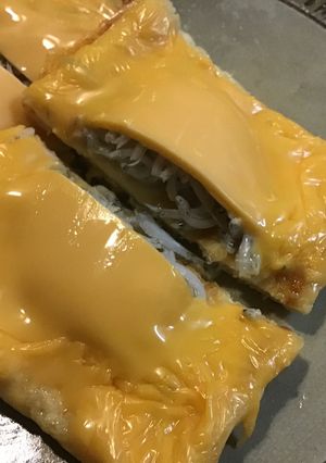 油揚げ焼き、シラス干しとチーズのせ。-レシピのメイン写真