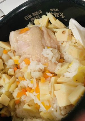 鶏胸たけのこ炊飯器おまかせ炊き込みご飯-レシピのメイン写真