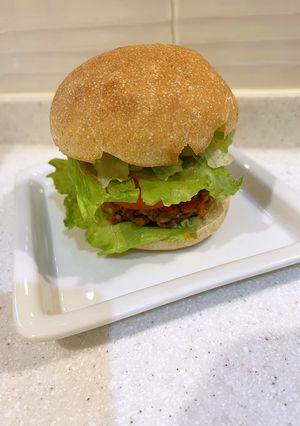 豆腐とひき肉とオートミールのハンバーガー-レシピのメイン写真