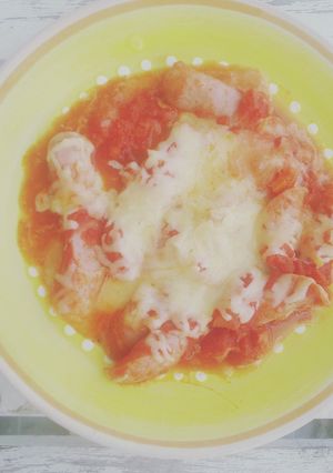 ハーブウインナーのトマトチーズ焼き-レシピのメイン写真