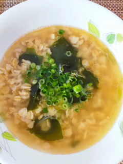 中華スープで食べるオートミールご飯-レシピのメイン写真