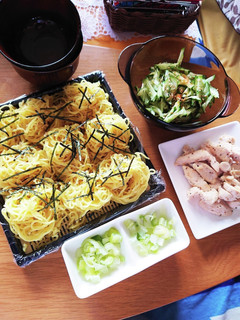 スルッと、ザルラーメン〜ササミ添え★-レシピのメイン写真