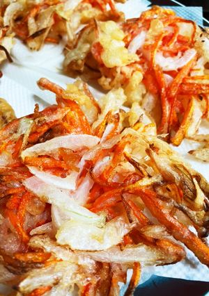 さくさく！新玉ねぎで野菜のかき揚げ-レシピのメイン写真