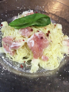 #冷製パスタ 生ハムと桃の冷製パスタ-レシピのメイン写真