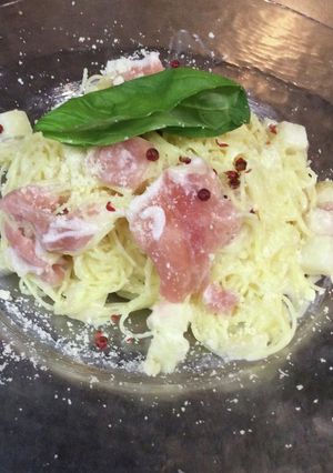 ＃冷製パスタ　生ハムと桃の冷製パスタ-レシピのメイン写真