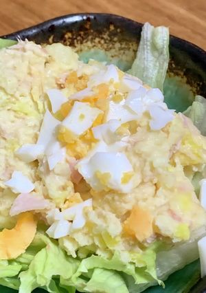 たくあんでポテトサラダ〈新玉・ツナ入り〉-レシピのメイン写真