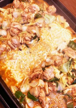 ホットプレートチーズダッカルビ-レシピのメイン写真