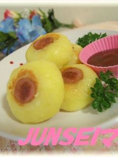 もっちもち❤ウインナー入りポテトもち-レシピのメイン写真
