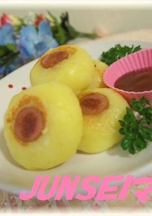 もっちもち❤ウインナー入りポテトもち-レシピのメイン写真