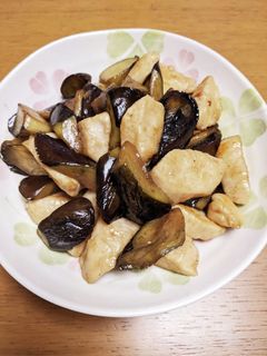 お財布おたすけ なすと鶏むね肉の炒めもの-レシピのメイン写真