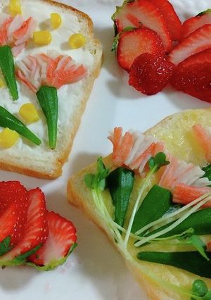 ♡母の日にカーネーショントースト♡-レシピのメイン写真