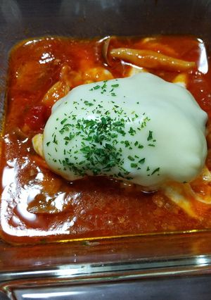 トマトソースハンバーグ-レシピのメイン写真