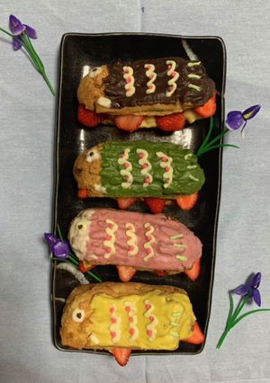 子どもと一緒に！鯉のぼりクッキーエクレア-レシピのメイン写真