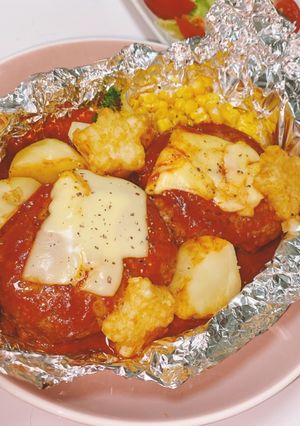 包み焼きチーズインハンバーグ-レシピのメイン写真