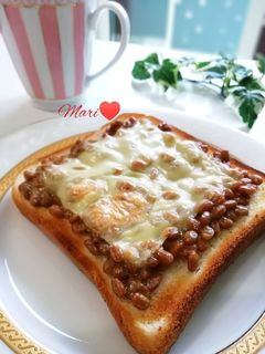 納豆チーズトースト-レシピのメイン写真