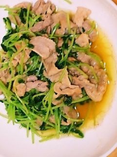 【簡単】豆苗豚マヨ炒め-レシピのメイン写真
