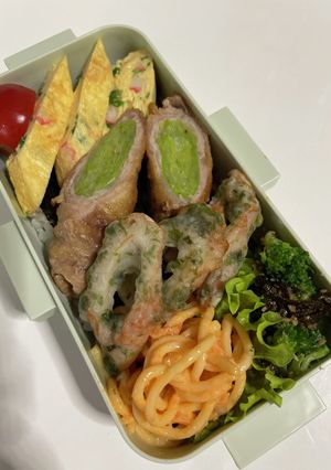キャベツ豚肉巻きの海苔弁-レシピのメイン写真