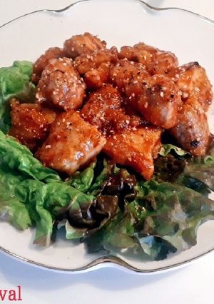 食べるラー油で簡単ヤンニョムチキン♪-レシピのメイン写真