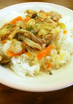 ねぎ塩豚丼☆給食メニュー-レシピのメイン写真