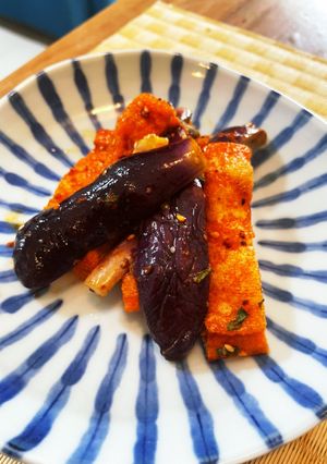 油揚げと茄子の酸辣煮浸し（減塩）-レシピのメイン写真