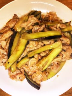 ナスと豚肉の辛子酢醤油炒め-レシピのメイン写真