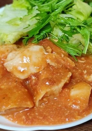 『ガッツリ』とり胸肉のトマトソース-レシピのメイン写真