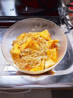 ズボラ男の厚揚げモヤシ炒め-レシピのメイン写真