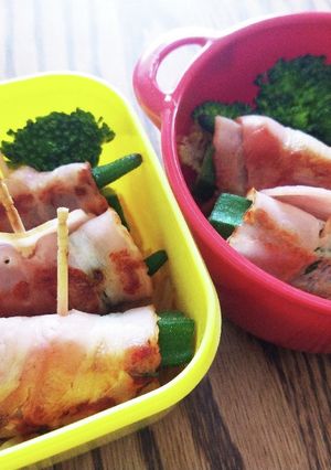 簡単！香ばし醤油のひと口オクラベーコン巻-レシピのメイン写真