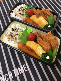 高校生中学生弁当5/7手羽中唐揚げ-レシピのメイン写真