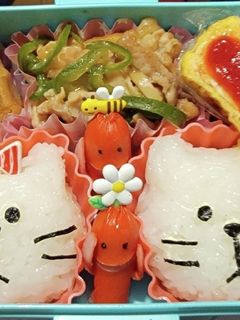 簡単!ねこおにぎり弁当!-レシピのメイン写真