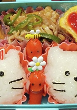 簡単！ねこおにぎり弁当！-レシピのメイン写真